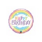 Palloncino Rainbow Arcobaleno Happy Birthday tondo 18"/45cm in Mylar