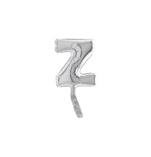 Palloncino Lettera Z in Mylar 7"/18cm Micro Argento