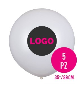 Mongolfiere 35 " Stampa con Logo - 1 Lato / 2 Colori - 5 pz.