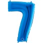 Numero 7 in Mylar 40"/100cm Mega Blu