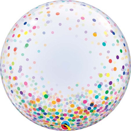 Palloncino Trasparente Confetti Colorati 24"/61cm DecoBubble