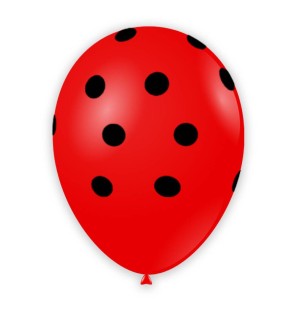 Palloncino Pois 12" - Rosso...