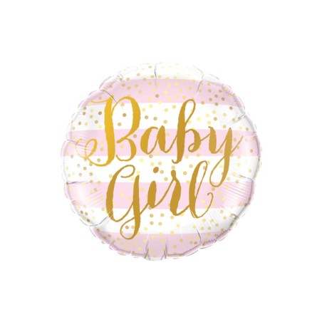 Baby Girl Pink Stripes 18"/45cm Palloncino Mylar