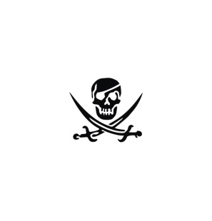 Stencil Adesivo 75000 Skull Pirates