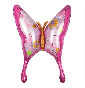 Palloncino Super Shape Farfalla Pink & Fucsia - 40"