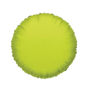 Palloncino Tondo Verde Lime Lucido 18"/46cm in Mylar