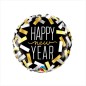 Palloncino Happy New Year Stripes 18"/45cm Palloncino Mylar