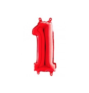 Numero 1 35cm Rosso Palloncino Mini Mylar