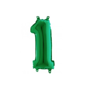 Numero 1 35cm Verde Palloncino Mini Mylar