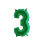 Numero 3 35cm Verde Palloncino Mini Mylar