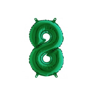 Numero 8 35cm Verde Palloncino Mini Mylar