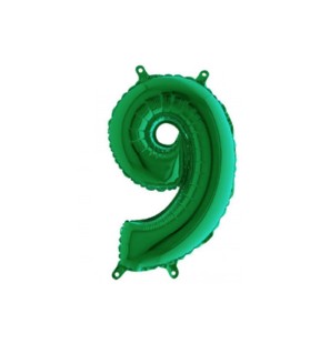 Numero 9 35cm Verde Palloncino Mini Mylar