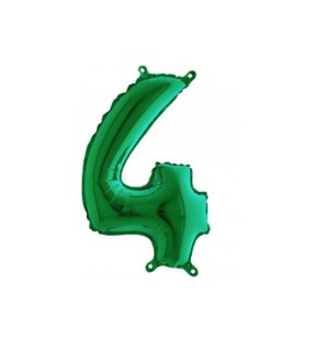 Numero 4 35cm Verde Palloncino Mini Mylar