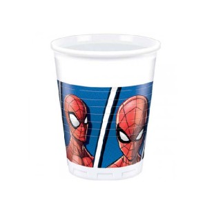 Bicchieri di Carta 200ml - Spiderman Team - 8 pz