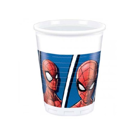Bicchieri di Carta 200ml - Spiderman Team - 8 pz