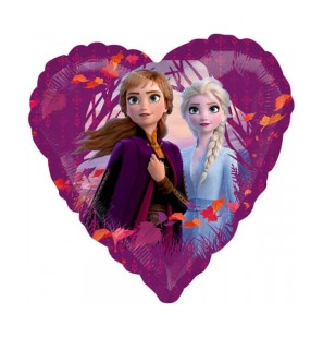 Palloncino Frozen 2 Elsa e Anna Cuore 18"/45cm Palloncino Mylar