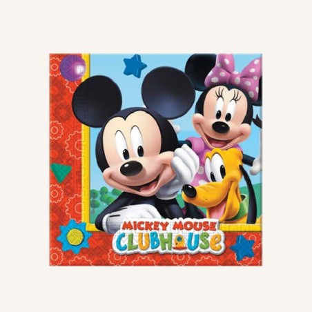 16 Tovaglioli Mickey Mouse carta compostabili 33X33cm