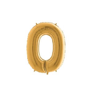 Numero 0 35cm Oro Palloncino Mini Mylar