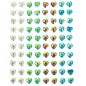 80 Pietre Adesive Cuore Scintillante Multicolore 6mm Strass Autoadesivo