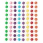 80 Pietre Adesive Rotondo Perla Multicolore 6mm Strass Autoadesivo