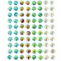 80 Pietre Adesive Rotondo Scintillante Multicolore 6mm Strass Autoadesivo