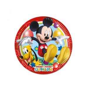 Piattini Torta di Carta Mickey Mouse - pz 8 - 20cm