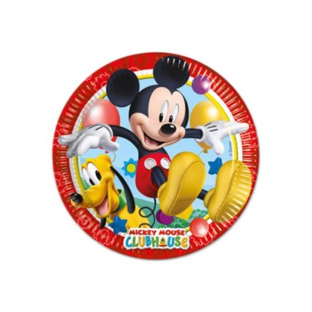8 Piatti Mickey Mouse carta compoostabili 20cm