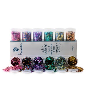 Glitter Crazy Chunky 130ml confezione con 6 colori assortiti
