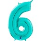 Numero 6 in Mylar 40"/100cm Mega Tiffany