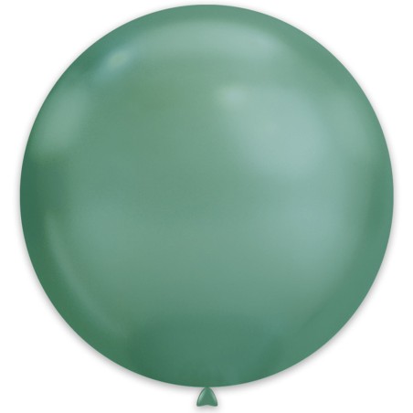 1 Palloncino Verde Shiny 19"/48cm Palloncini Chrome Rotondi
