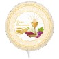 Palloncino Prima Comunione calice, bibbia, uva e spighe di grano Tondo 9"/23cm MiniShape in Mylar