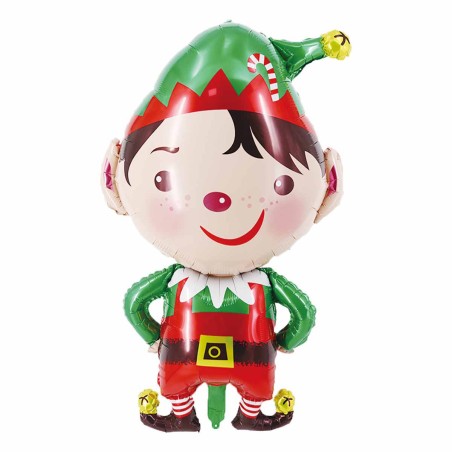 Palloncino Elfo di Babbo Natale 39"/99cm SuperShape in Mylar
