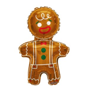 Palloncino Gingerbread Omino di Marzapane 29"/74cm SuperShape in Mylar