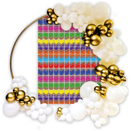 Sfondo Backdrop per Feste in Foil Multicolor Onde Colori Fashion 100cm x 200cm