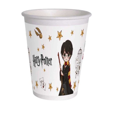 8 Bicchieri carta compostabili 200ml Harry Potter "Wizarding World"