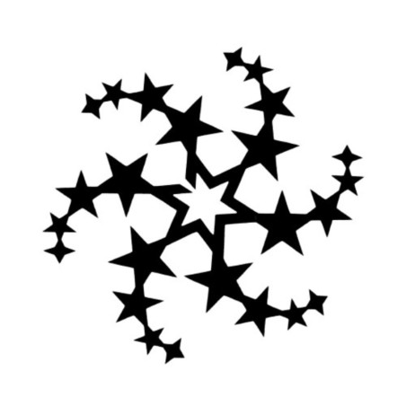 Stencil Adesivo 54600 Stars Circle