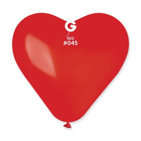 50 Palloncini Rosso 045 Pastello 17"/44cm a forma di cuore Sagomato