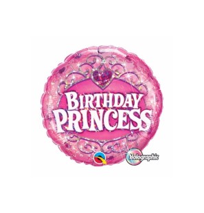 Principessa Birthday Princess 18"/45cm Palloncino Mylar