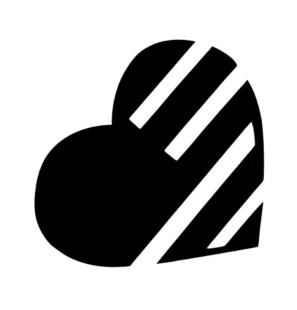 Stencil Adesivo 36601 Striped Heart