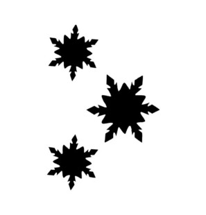 Stencil Adesivo 54901 3 Snow Flakes