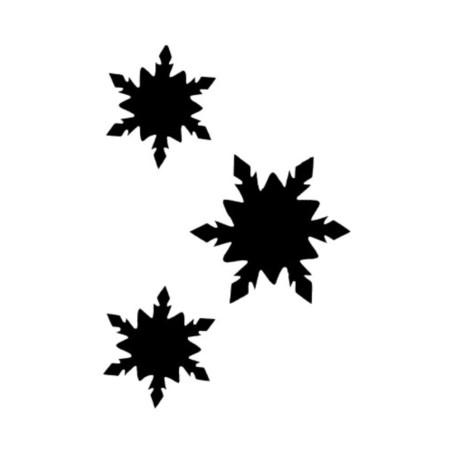 Stencil Adesivo 54901 3 Snow Flakes