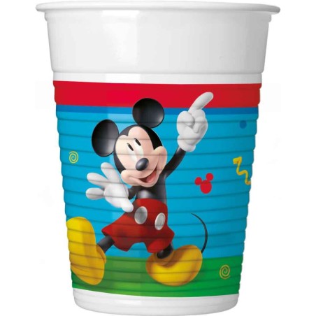 8 Bicchieri Mickey Mouse Rock The House plastica 200ml