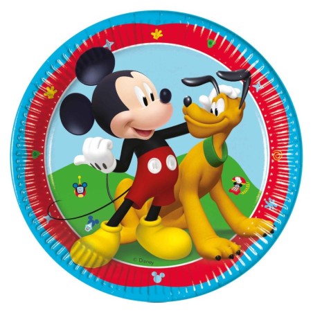 8 Piatti Mickey Mouse Carta 20 cm