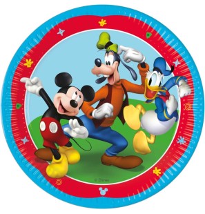8 Piatti Mickey Mouse carta compoostabili 23 cm