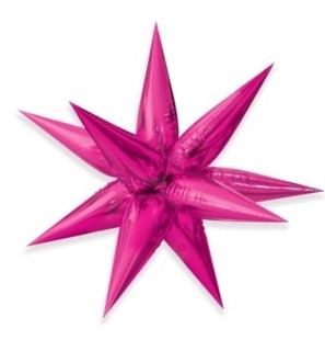 Palloncino Exploding Star Fucsia 26"/65cm SuperShape in Mylar