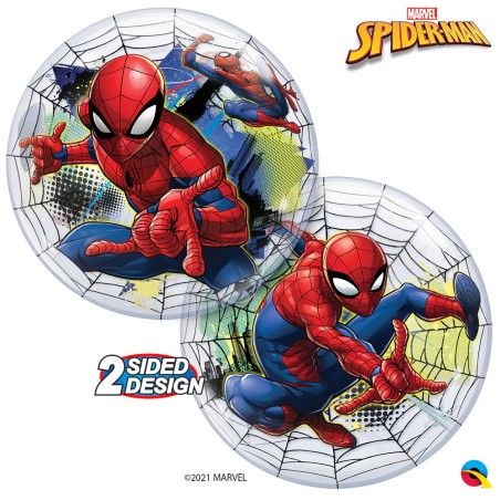 Palloncino Trasparente Spider-Man 22"/56cm DecoBubble