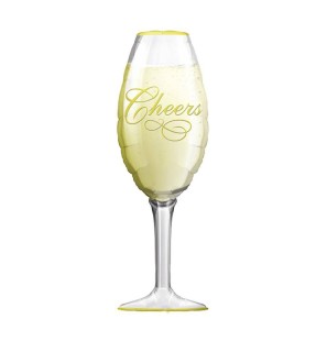 Palloncino Bicchiere Champagne 16"x39"/41X99cm SuperShape in Mylar