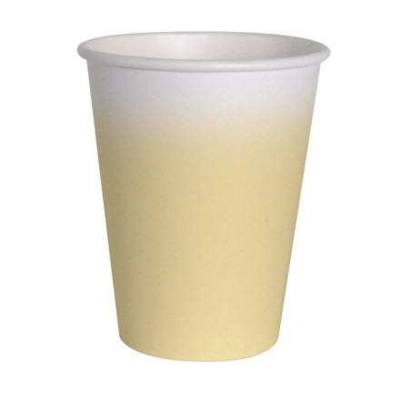 8 Bicchieri Mostarda carta compostabili 250ml