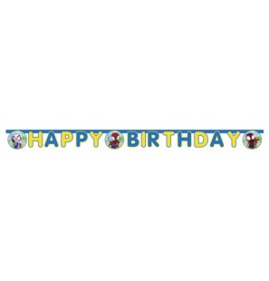 Festone Spidey & Friends Happy Birthday in cartone 200 cm