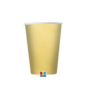 25 Bicchieri Oro carta compostabili 200ml